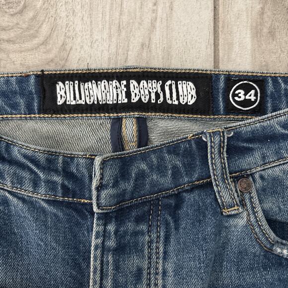 Billionaire Boys Club Blue Button Fly Men’s Spaceman Jeans Size 34/32 Unbutton - Picture 5 of 11